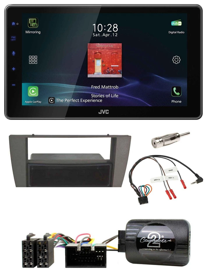 JVC DAB Lenkrad Bluetooth USB Autoradio für Jaguar X-Type S-Type 2003-2008 - Bild 1 von 4