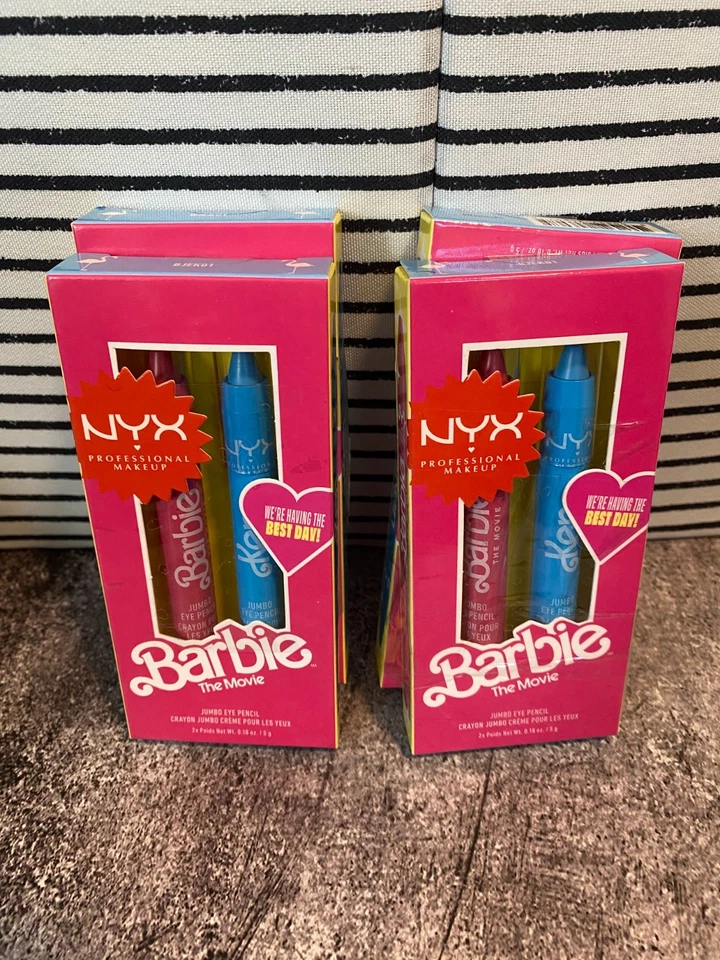 NYX Barbie Jumbo Lápices de Ojos y Labios 2pk (Lote de 4) Niñas Preadolescentes Maquillaje Foto 1 de 1