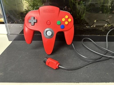 Nintendo 64 N64 Controller - Red Tested Works. partially  loose joystick video - Image 1 of 4