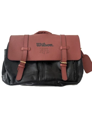 Maletín para portátil de fútbol americano Wilson NFL vintage - edición limitada - cuero Foto 1 de 4