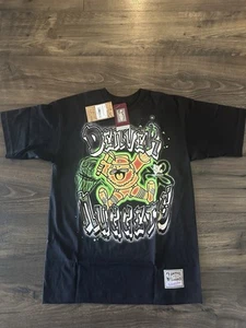 Denver Nuggets Mitchell & Ness NBA M Shirt Spray/Graffiti Team Logo Art Black - Picture 1 of 5