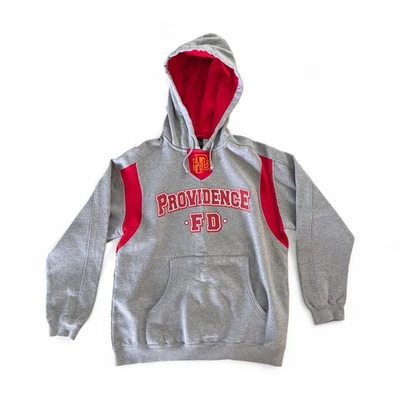 Providence Fire Department Hoodie Sweatshirt Gray Charles River Apparel Adult S - Image 1 of 4