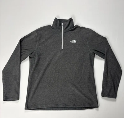The North Face Mens 1/4 Zip Pullover Sweater Gray Sz M Lightweight Fleece - Image 1 of 4