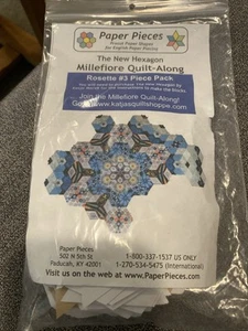 Millefiore Quilt Along Rosette #3 Piece Pack Paper Pieces Precut Shapes - Picture 1 of 3