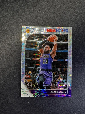 2019-20 NBA Hoops Premium Stock Lebron James Silver Pulsar Prizm #87 Lakers - Image 1 of 2