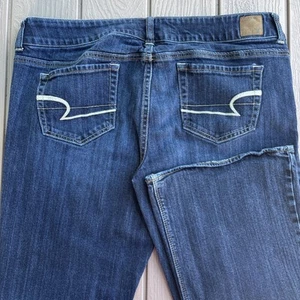 American Eagle Jeans Women’s 14 (36x31.5) Blue Denim Artist Flare Cowgirl Boho - Picture 1 of 8