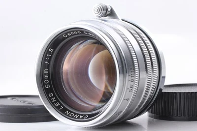 [Near MINT] Canon 50mm f/1.8 Silver L39 Leica Screw Mount Lens w/ Cap From JAPAN - Image 1 of 4
