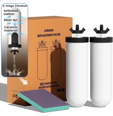 Gravity-Fed 8.46-Inch 3-Stage Filtration Ceramic Purification Elements BB9-2 - Image 1 of 4