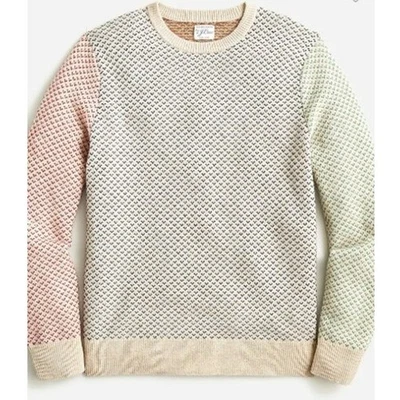 J Crew Men's XL Rugged Merino Wool-blend Bird's-eye Sweater  - Image 1 of 4