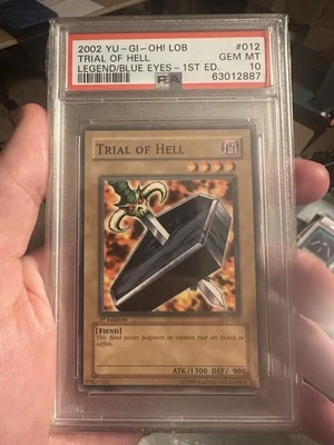 2002 Yu-Gi-Oh! Trial Of Hell Legend Of Blue Eyes LOB 1st Edition Common PSA 10 - Image 1 of 2
