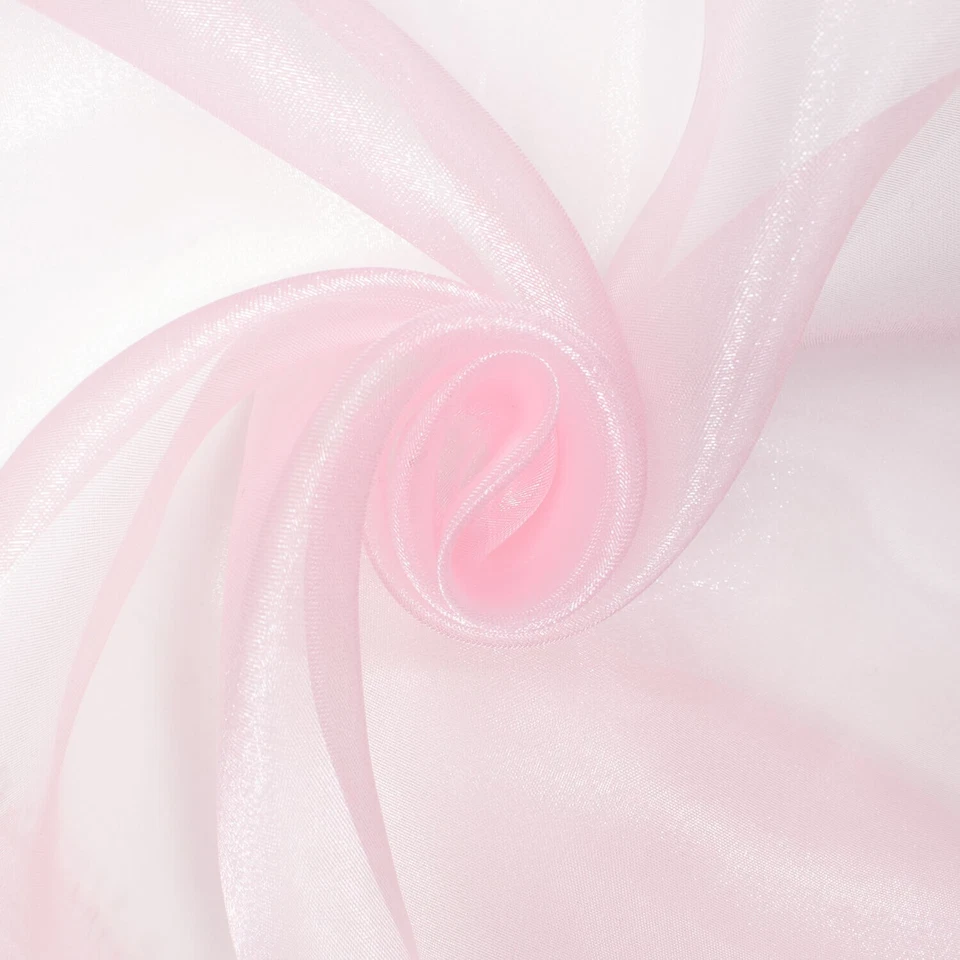 Tecido transparente leve princesa poliéster nupcial cintilante organza 60 polegadas - Imagem 1 de 1