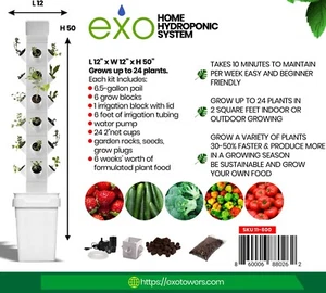 Hydroponic Vertical Garden Tower - Picture 1 of 8