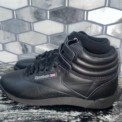 Reebok Womens Freestyle Hi Sneaker, Black, sz 9 - Image 1 of 4