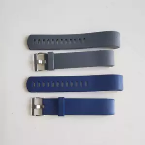 2 Fitbit Charge 2 Replacement Bands LARGE - Grey Band BRAND NEW & Blue Band Used - Picture 1 of 3