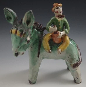 VIETRI DONKEY 1950's POTTERY WITH RIDER ICS DOLKER GAMBONE FIGURINE RARE VTG #42 - Picture 1 of 7