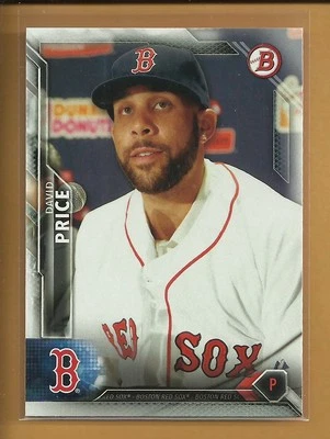 David Price 2016 Bowman Card # 92 Boston Red Sox Dodgers Baseball MLB - Image 1 of 2