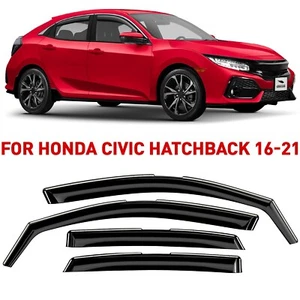 Rain Guards Vent Visors Shade for 2016-2021 Honda Civic Hatchback - Picture 1 of 8