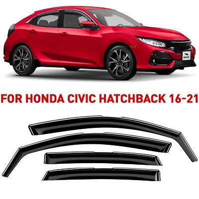 Protetores de chuva viseiras de ventilação sombra para 2016-2021 Honda Civic Hatchback - Imagem 1 de 4