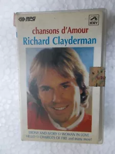 RICHARD CLAYDERMAN CHANSONS D AMOUR RARE orig CASSETTE TAPE INDIA CLAMSHELL - Picture 1 of 4