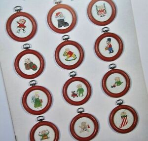 Vintage Green Apple Christmas Pigs Holidays Cross Stitch Patterns Book I
