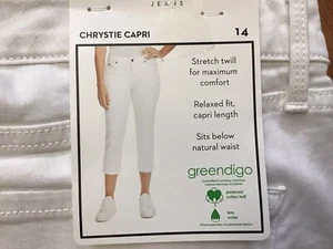 NEW Nine West Women's Mid Rise 5 Pocket Chrystie Capri Size 14 White (G2-3) - Picture 1 of 9