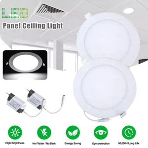12W LED Ceiling Down Light Round Ultra-Thin Oyster Lamp Modern Cool White - Picture 1 of 13