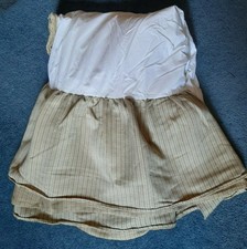 Waverly Greens/Gold #50774 Bed Skirt Dust Ruffle Queen Gently Used Vintage look