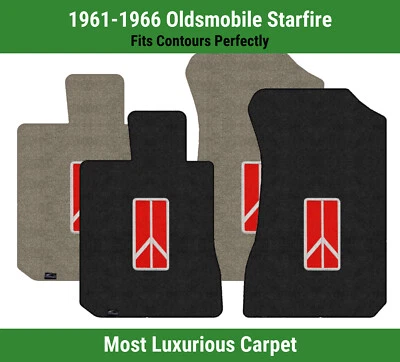 Alfombrillas delanteras Lloyd Luxe para Oldsmobile Starfire del 61-66 con emblema Oldsmobile rojo Foto 1 de 4