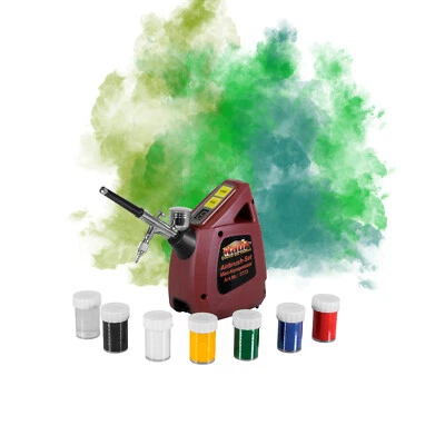 MAUK Airbrush "MINI" Komplettset Farbsprühsystem | inkl. Tragetasche & Zubehör - Bild 1 von 4