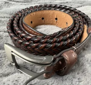 Nike Golf Men's Brown Leather Braided Woven Belt Size 36 Item #11086-02 - Picture 1 of 6