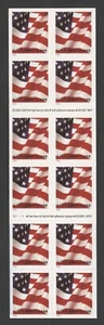 2002 US Scott #3636c 37c Flag, Booklet Pane of 20 P#S1111 MNH - Picture 1 of 2