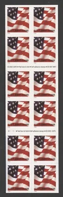 2002 US Scott #3636c 37c Flag, Booklet Pane of 20 P#S1111 MNH - Image 1 of 2