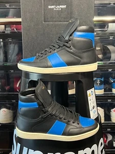 YSL SAINT LAURENT COURT CLASSIC SL/10H LEDER SNEAKER HERREN GR 42 Royal - Bild 1 von 17