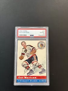 1954 Topps Hockey Gus Mortson #17 PSA vg-ex+ 4.5 - Picture 1 of 2