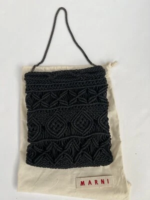 Bolso MARNI Marni Crochet Tejido Carbón con Cadena Talla Pequeña Foto 1 de 4