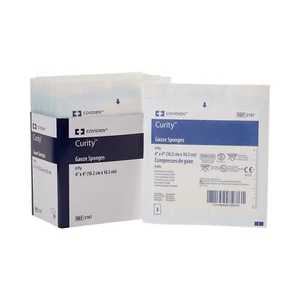 Curity 8-Ply Gauze Sponge Sterile 4 x 4" 25 Pack(s) 2  per Pack - Picture 1 of 5