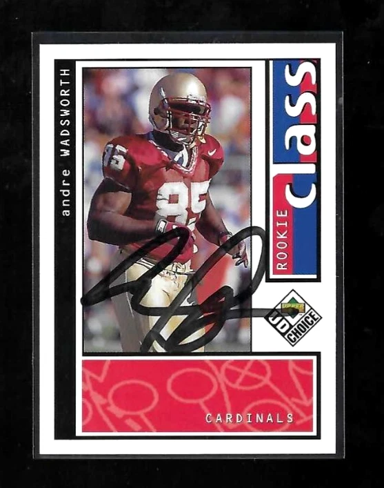 ANDRE WADSWORTH Arizona Cardinals - St Croix 1998 Choice AUTOGRAPH / SIGNED Card - Image 1 of 1