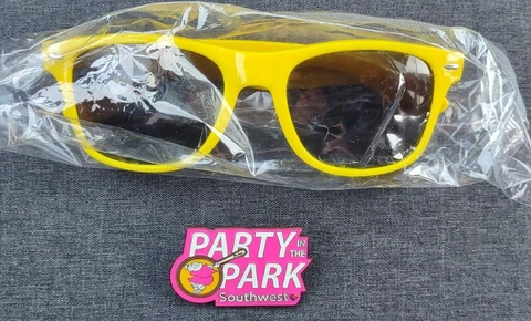 San Diego Padres Party in the Park Southwest Promo Pin & City Connect Y Glasses Cover