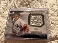 Yogi Berra  2021 Topps 70th Anniversary Logo Patch Card! # T70P-YB BV!