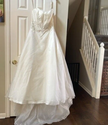 Nuevo con etiquetas Vestido de novia Tara Keely marfil sin tirantes, talla 12 Foto 1 de 4