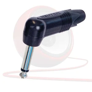 Neutrik NP2RX-BAG 0.6cm Noir & Argent Ts Mono Jack Fiche Guitare / Keyboard - Picture 1 of 3