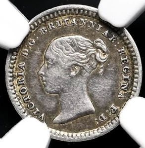 GREAT BRITAIN Queen Victoria 1838 AD, Silver 1.5 Penny Coin, 1837-1901 NGC XF45 - Picture 1 of 5