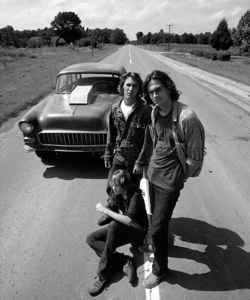 Dennis Wilson, James Taylor and Laurie Bird in Two -Lane Blacktop Photo Poster - Image 1 of 1