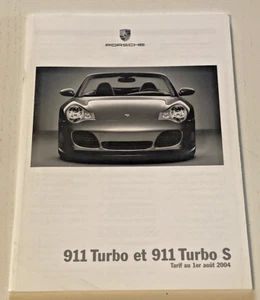 Catalogue Tarif PORSCHE 911 Turbo S au 1er Aout 2004 - En Français - Bel Etat. - Foto 1 di 9