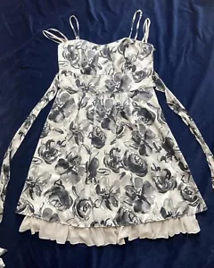 Teatro Y2K Removable Strappy Black & White Pleated Party Summer Dress - Size 14 - Picture 1 of 7