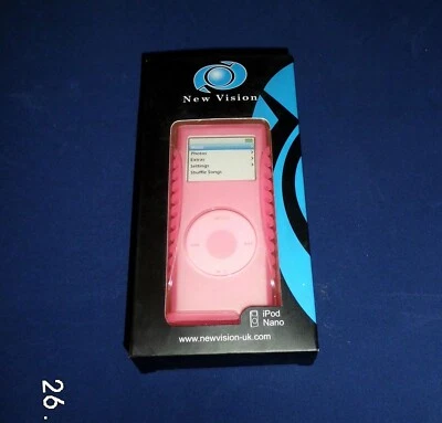 Pink Silicone skin/Hard shell for ipod nano 2nd gen & Belt clip UK - Image 1 of 4
