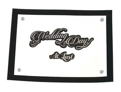 Tarjeta de felicitación de boda - DÍA DE BODA POR FIN - Hecha a mano 5 x 7 OFERTA Foto 1 de 2