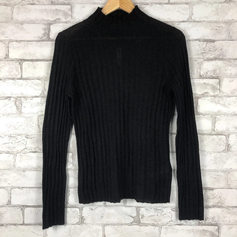 MADEWELL Alpaca Blend Mockneck True Black Sweater M NO041