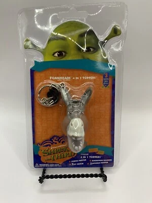 Llavero burro SHREK THE THIRD FOAMHEADS 4 EN 1 TOPPER + 2007 NUEVO EN PAQUETE Foto 1 de 4