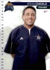 2008 New Orleans Zephyrs Multi-Ad #34 Brian Chicklo Trainer UNLV Baseball Card